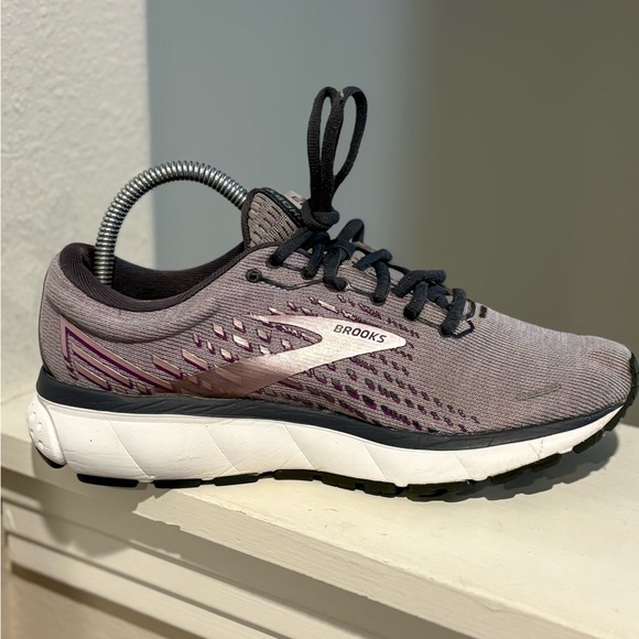 Brooks Ghost 13 Running Shoes Womens Size 7.5 Gray Pink Comfort Cushion Sneakers - Picture 5 of 12